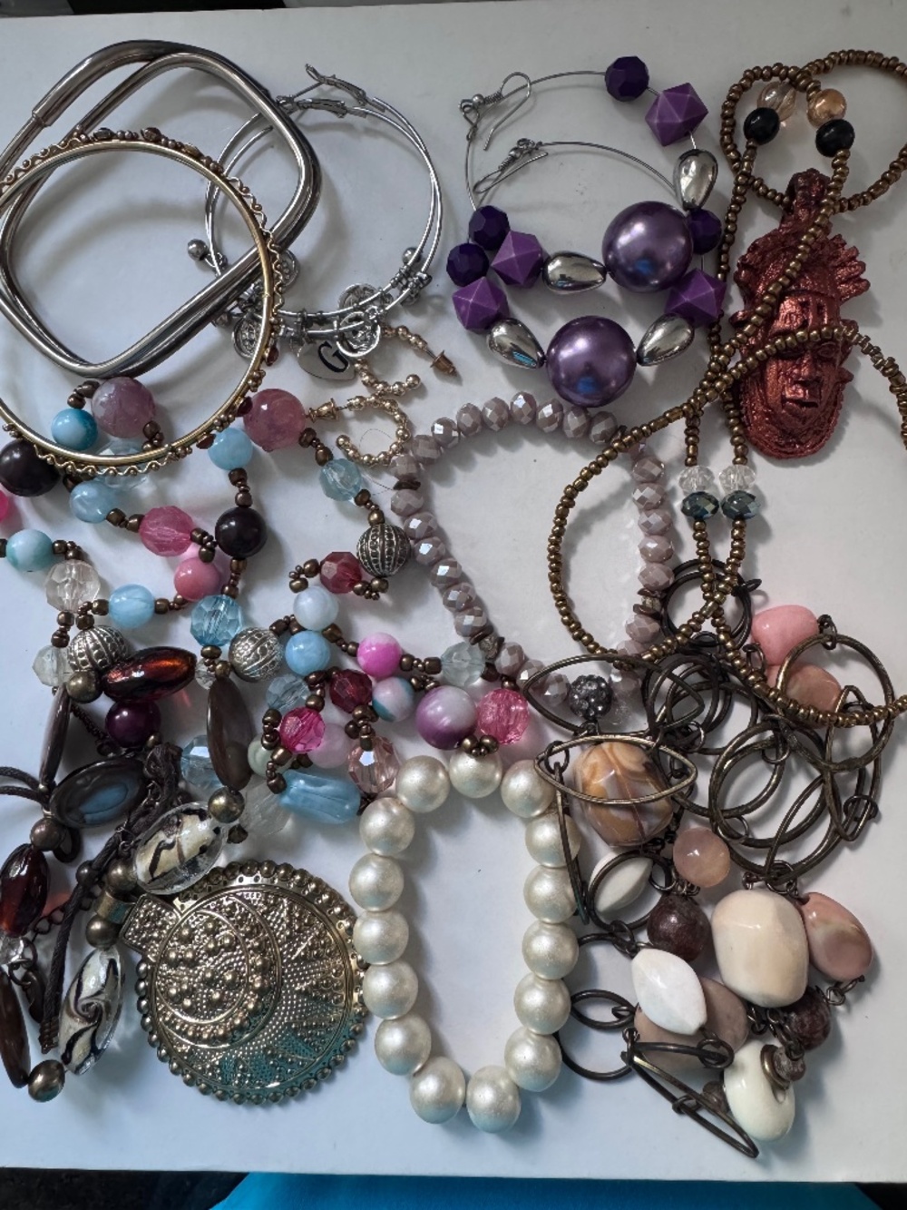 Lot Costume Jewelry Vintage to Modern  wearable bracelets earrings necklaces